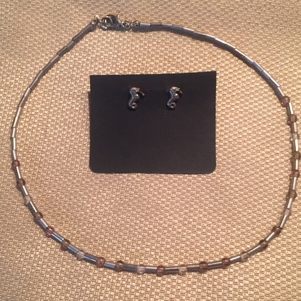 Necklace and earrings